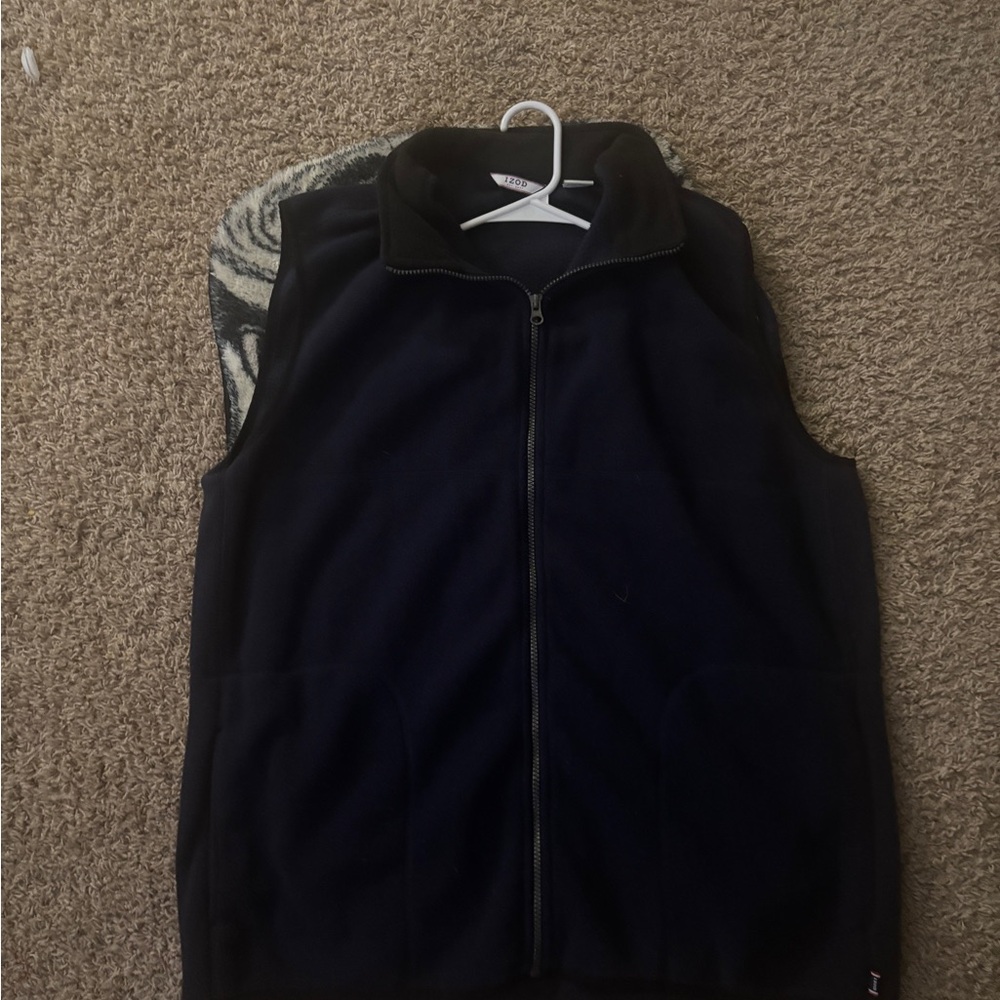 Izod Navy Blue Fleece Vest
